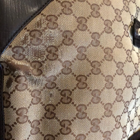 Gucci Tote Shoulder Bag in Brown Canvas - Picture 5 of 6
